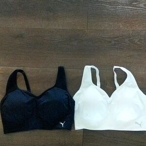 Bundle Puma Black/White Sports Bras Sz L